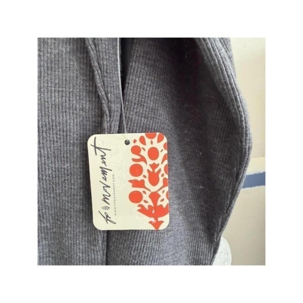 FP Movement Free People Ribbed Hooded Long Sleeve Lettuce Edge Top XL‎ - Picture 6 of 9